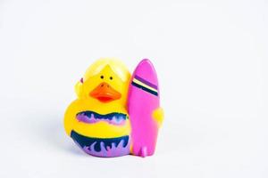 bath duck on white background duck toy Cute rubber duck photo