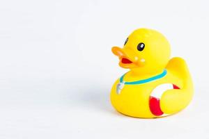 bath duck on white background duck toy Cute rubber duck photo