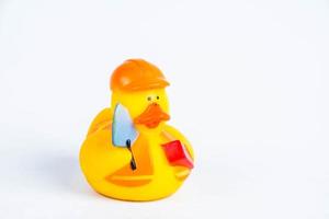 bath duck on white background duck toy Cute rubber duck photo