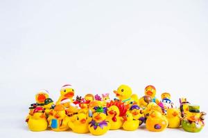 bath duck on white background duck toy Cute rubber duck photo