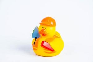 bath duck on white background duck toy Cute rubber duck photo