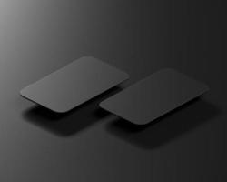 Classic Black Business Card Mockup Angle Shot photo