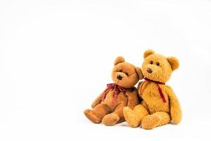 teddy bear on white background photo