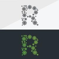 Snowflake alphabet vector design Christmas icon logo snow Snowflake simple color line icons snow vector