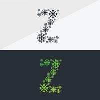 Snowflake alphabet vector design Christmas icon logo snow Snowflake simple color line icons snow vector