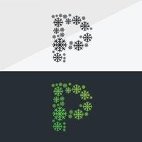 Snowflake alphabet vector design Christmas icon logo snow Snowflake simple color line icons snow vector