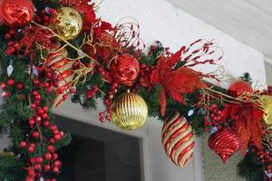 Christmas door decorations photo