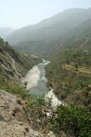 vista del valle del río foto