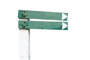 old wooden sign on a white background photo