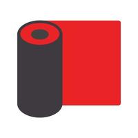 Rolled Mat Line Icon vector