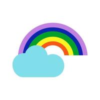 Rainbow Line Icon vector