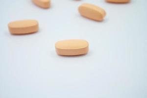 pills isolated on white background photo