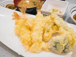 prawns tempura Japanese cuisine photo