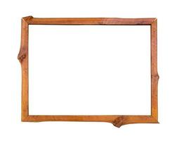 Wood frame isolated on white photo