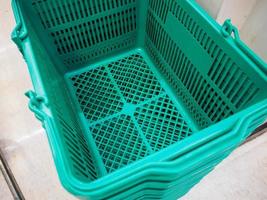 shopping baskets in supermarket photo