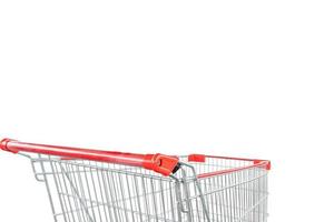 shopping cart isolated on white background photo