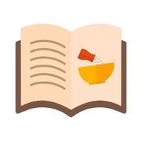 icono de línea de libro de cocina vector