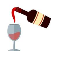 Pour Wine Line Icon vector