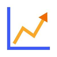 Rising Line Graph Line Icon vector