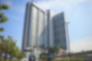 Abstract blur condominium building background photo