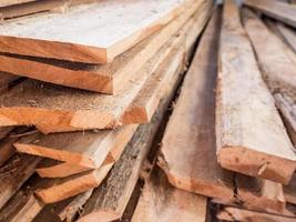 Stack of wood plank photo