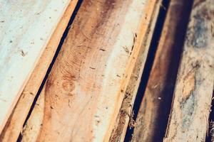 Large stack of wood planks photo