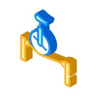 unicycle on cord isometric icon vector illustration