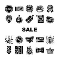 Summer Sale And Season Discount Icons Set Vector