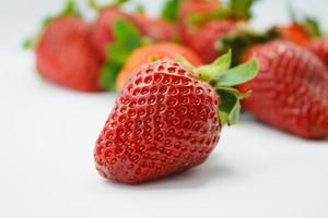 closeup fresh strawberries photo