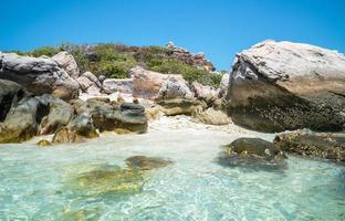 Beautiful scenery view of unknown island in Tasman sea of Arnhem land, Northern Territory state of Australia. photo