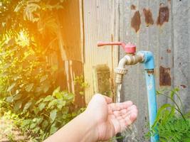 Water tap close up photo