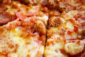 Pizza close up photo