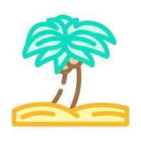 palm tree color icon vector illustration