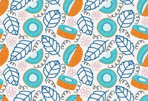 seamless pattern with fresh kiwi fruit. vector illustration