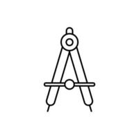 compass drawing tool vector for website symbol icon presentation