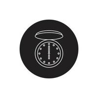 vector de reloj de tiempo para presentación de icono de símbolo de sitio web