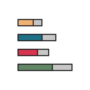 Graph vector for website symbol icon presentation