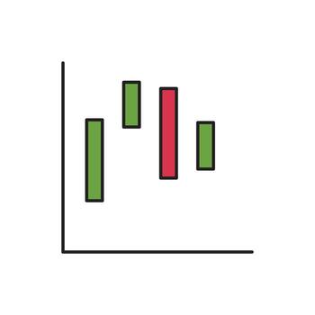 Graph vector for website symbol icon presentation