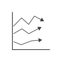 Graph vector for website symbol icon presentation