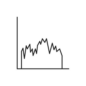 Graph vector for website symbol icon presentation