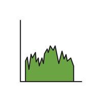 Graph vector for website symbol icon presentation