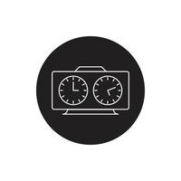 vector de reloj de tiempo para presentación de icono de símbolo de sitio web