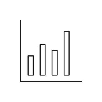 Graph vector for website symbol icon presentation