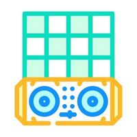 dance floor and dj console color icon vector illustration