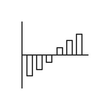 Graph vector for website symbol icon presentation