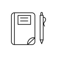 vector de cuaderno para presentación de icono de símbolo de sitio web