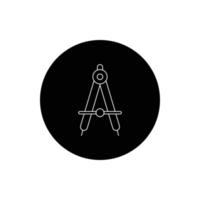 compass drawing tool vector for website symbol icon presentation
