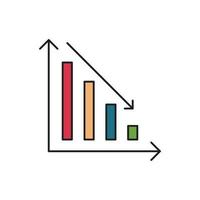 Graph vector for website symbol icon presentation