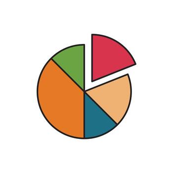 Graph vector for website symbol icon presentation