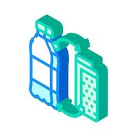 recycling and reuse isometric icon vector illustration